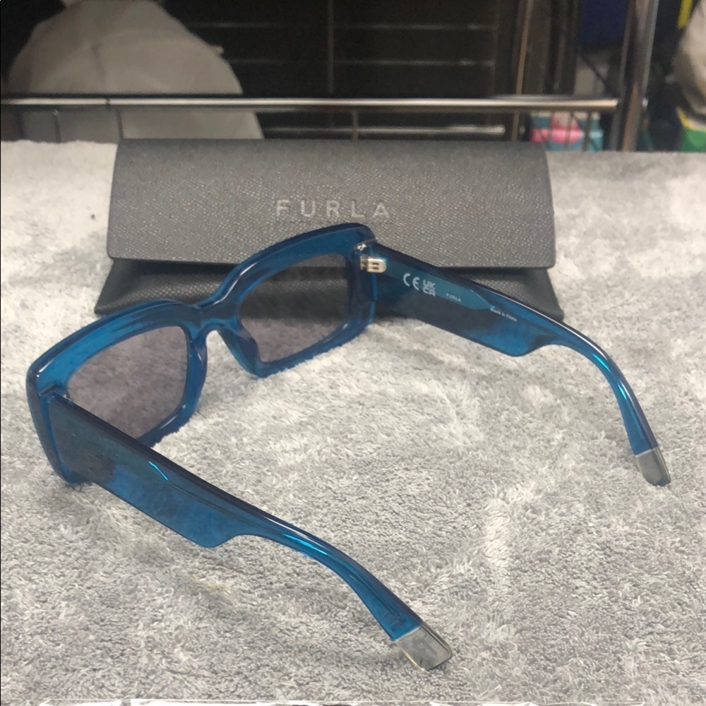 Furla Blue Rectangular Sunglasses NWT - image 6